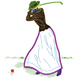 Golf Embroidery Design 1